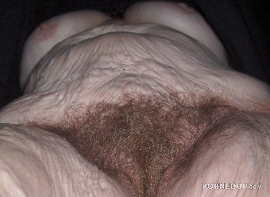 close up of wrinkled old granny pussy