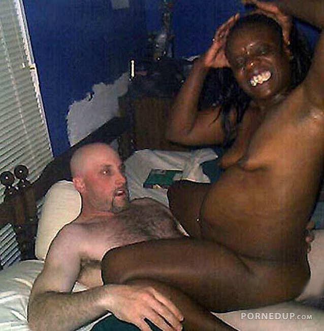 gross black crackwhore on white guy