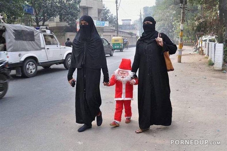 Muslims Escort Scary Little Santa