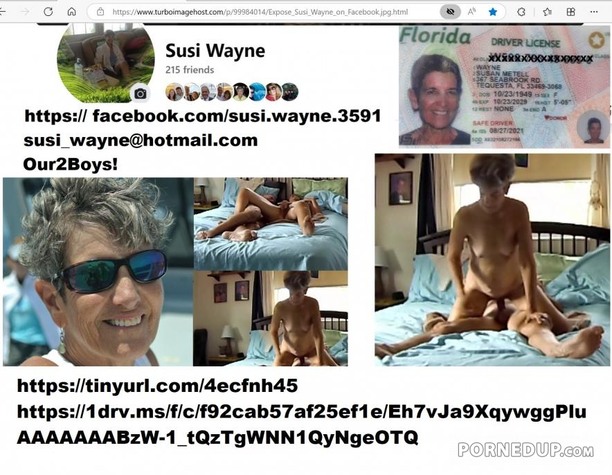 Susi Wayne will be mortified when her friends ask her, 