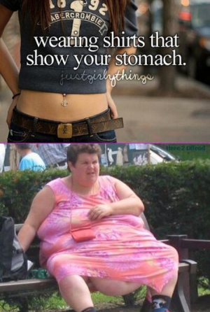 funny pic of girls showing off their stomach