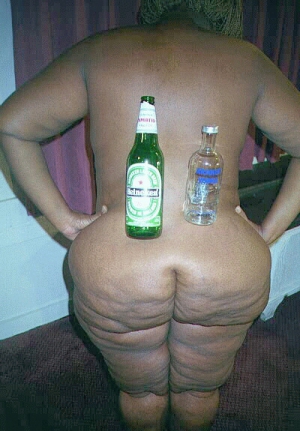 her ass is so fat she can use it as a table