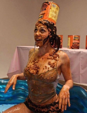 Hot Girl Covered In Baked Beans