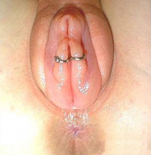 pierced puffed up pussy