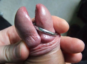 split and pierced cock