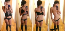 Big boob teen clothing on then off