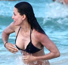 Courteney Cox Nipslip in Ocean