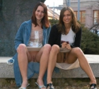 Cute Girls on Bench