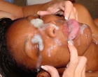 Face covered with cum