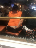 Fingering Big Ass At Seafood Restaurant