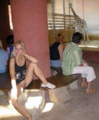 Girl shows off her pussy in the zoo