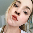 Girl with long nosehair