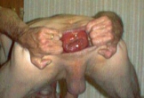 Goatse man spreading his ass open