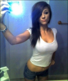 Hot busty teen takes selfie