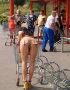 No panties bending over in public