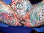 Pierced Pussy Covered In Tattoos 
