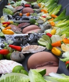 Pussy and ass in the seafood buffet