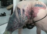 Satanic asshole tatttoo