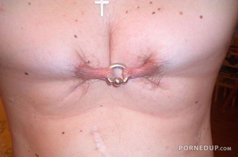 weird nipple piercing